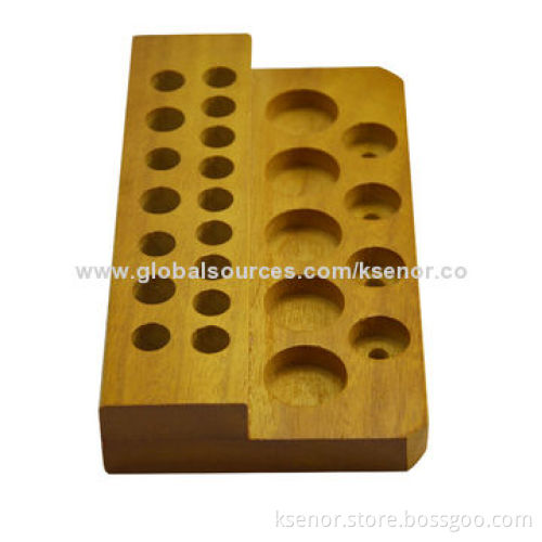 Wooden stand for e cig, eGo battery and e liquid